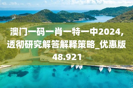 澳門(mén)一碼一肖一特一中2024,透徹研究解答解釋策略_優(yōu)惠版48.921