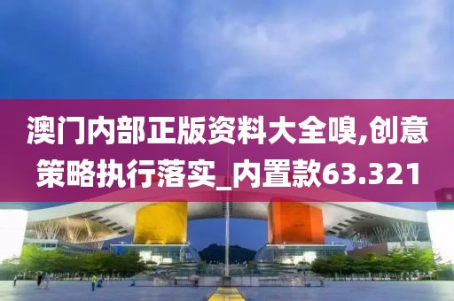 澳門(mén)內(nèi)部正版資料大全嗅,創(chuàng)意策略執(zhí)行落實(shí)_內(nèi)置款63.321