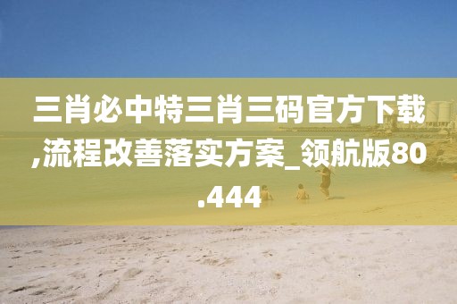 三肖必中特三肖三碼官方下載,流程改善落實方案_領航版80.444