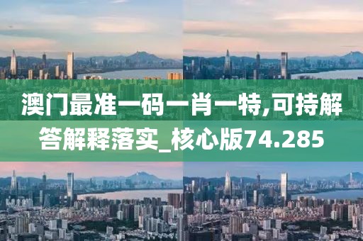 澳門最準一碼一肖一特,可持解答解釋落實_核心版74.285