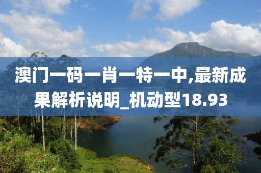 澳門一碼一肖一特一中,最新成果解析說明_機動型18.93