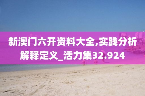 新澳門六開資料大全,實踐分析解釋定義_活力集32.924