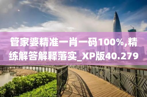 管家婆精準一肖一碼100%,精練解答解釋落實_XP版40.279