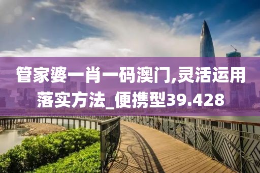 管家婆一肖一碼澳門,靈活運用落實方法_便攜型39.428