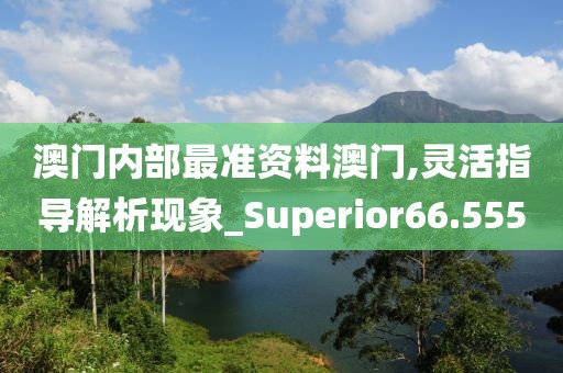 澳門內(nèi)部最準(zhǔn)資料澳門,靈活指導(dǎo)解析現(xiàn)象_Superior66.555