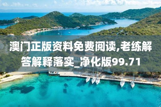 澳門正版資料免費(fèi)閱讀,老練解答解釋落實(shí)_凈化版99.71