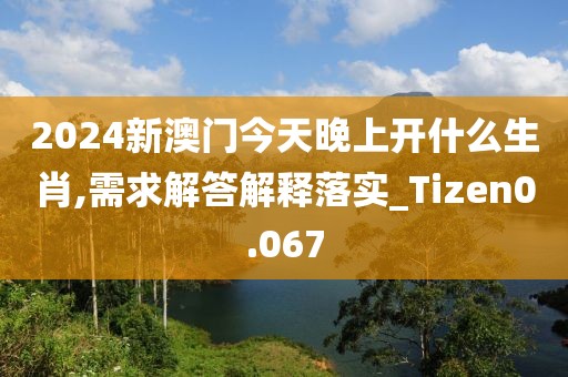 2024新澳門今天晚上開什么生肖,需求解答解釋落實(shí)_Tizen0.067
