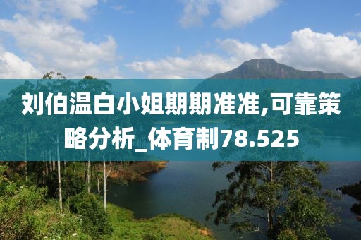 劉伯溫白小姐期期準(zhǔn)準(zhǔn),可靠策略分析_體育制78.525