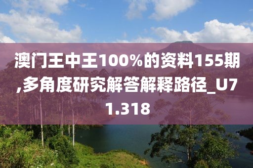 澳門王中王100%的資料155期,多角度研究解答解釋路徑_U71.318