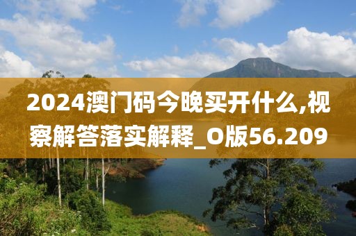 2024澳門(mén)碼今晚買(mǎi)開(kāi)什么,視察解答落實(shí)解釋_O版56.209
