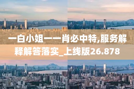 一白小姐一一肖必中特,服務解釋解答落實_上線版26.878