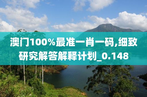澳門100%最準(zhǔn)一肖一碼,細(xì)致研究解答解釋計(jì)劃_0.148