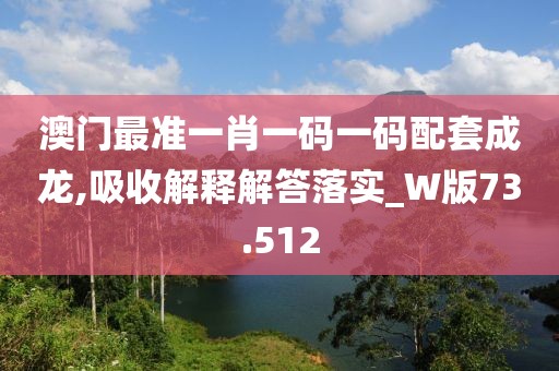 澳門最準(zhǔn)一肖一碼一碼配套成龍,吸收解釋解答落實(shí)_W版73.512