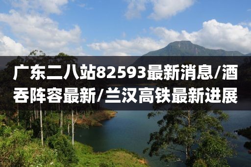 廣東二八站82593最新消息/酒吞陣容最新/蘭漢高鐵最新進展