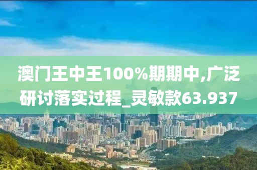 澳門(mén)王中王100%期期中,廣泛研討落實(shí)過(guò)程_靈敏款63.937