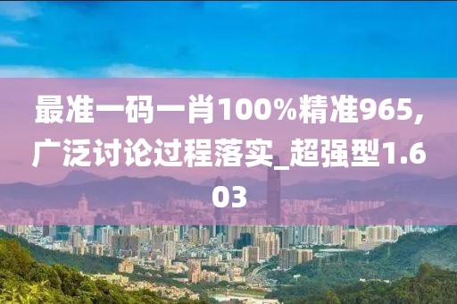 最準一碼一肖100%精準965,廣泛討論過程落實_超強型1.603