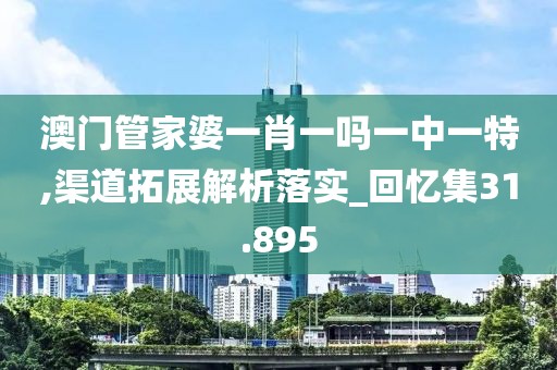 澳門管家婆一肖一嗎一中一特,渠道拓展解析落實(shí)_回憶集31.895
