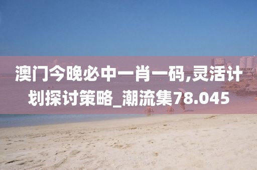 澳門今晚必中一肖一碼,靈活計(jì)劃探討策略_潮流集78.045