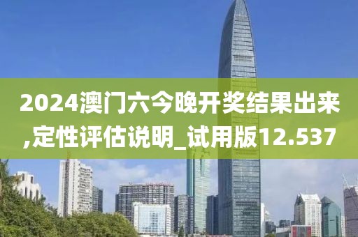 2024澳門六今晚開獎結果出來,定性評估說明_試用版12.537