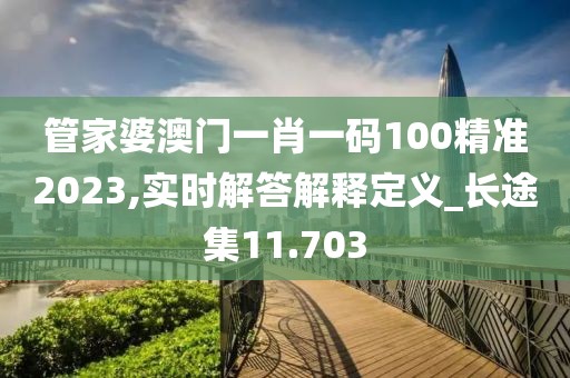 管家婆澳門一肖一碼100精準(zhǔn)2023,實(shí)時(shí)解答解釋定義_長(zhǎng)途集11.703