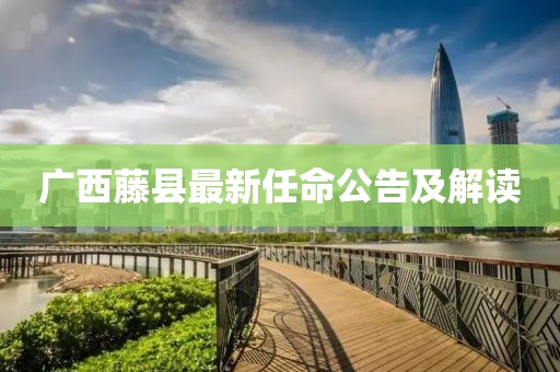 廣西藤縣最新任命公告及解讀