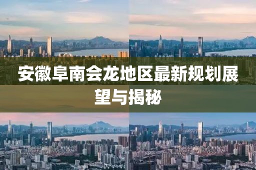 安徽阜南會龍地區(qū)最新規(guī)劃展望與揭秘