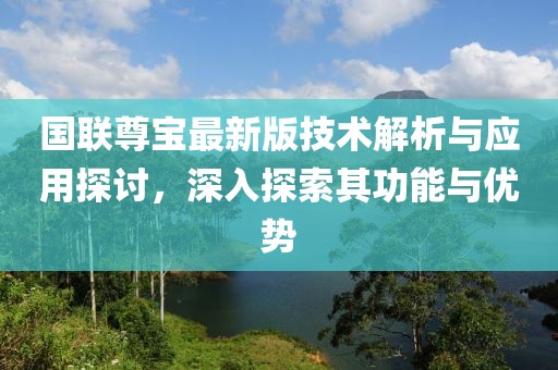 國聯(lián)尊寶最新版技術(shù)解析與應(yīng)用探討，深入探索其功能與優(yōu)勢
