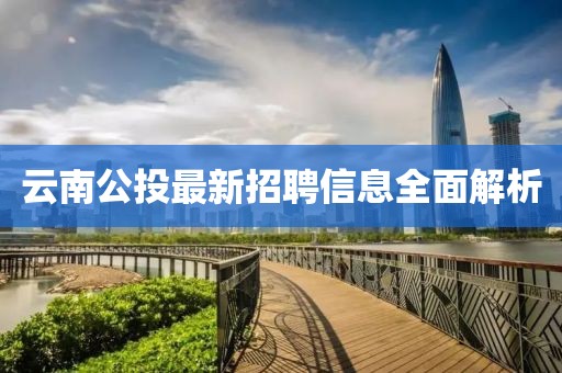 云南公投最新招聘信息全面解析