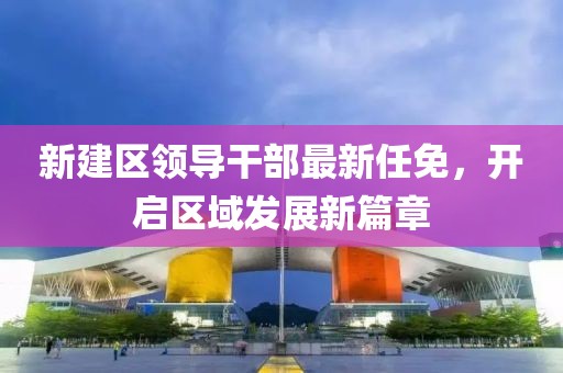 新建區(qū)領(lǐng)導(dǎo)干部最新任免，開啟區(qū)域發(fā)展新篇章