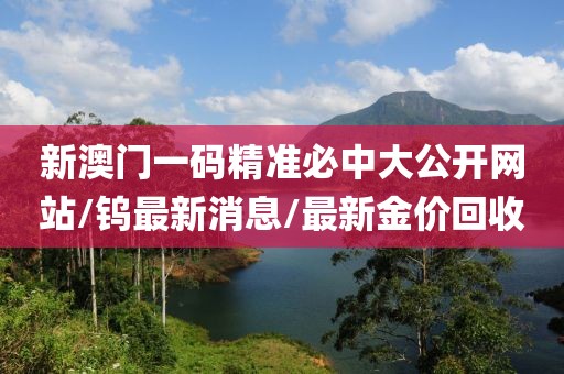 新澳門一碼精準(zhǔn)必中大公開網(wǎng)站/鎢最新消息/最新金價回收
