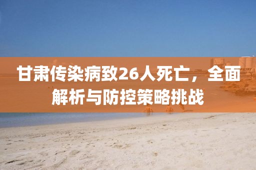 甘肅傳染病致26人死亡，全面解析與防控策略挑戰(zhàn)