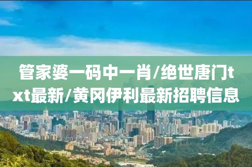 管家婆一碼中一肖/絕世唐門txt最新/黃岡伊利最新招聘信息
