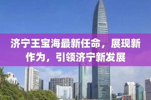 濟寧王寶海最新任命，展現(xiàn)新作為，引領(lǐng)濟寧新發(fā)展