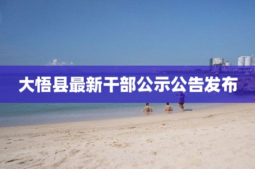 大悟縣最新干部公示公告發(fā)布