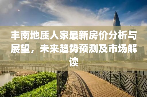 豐南地質(zhì)人家最新房價(jià)分析與展望，未來趨勢預(yù)測及市場解讀