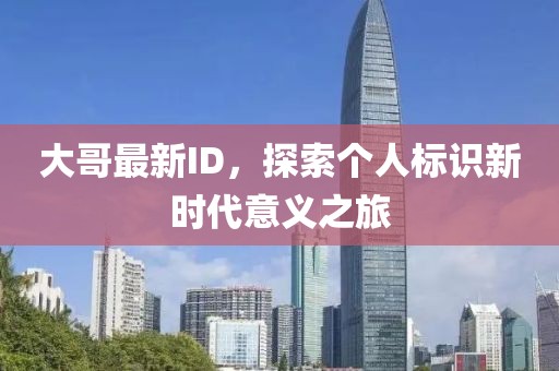 大哥最新ID，探索個(gè)人標(biāo)識(shí)新時(shí)代意義之旅