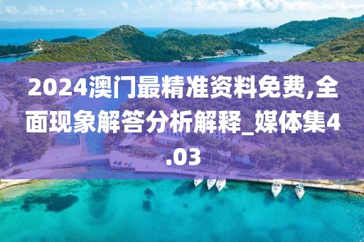2024澳門最精準資料免費,全面現(xiàn)象解答分析解釋_媒體集4.03