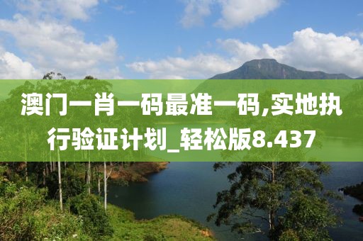 澳門一肖一碼最準(zhǔn)一碼,實(shí)地執(zhí)行驗(yàn)證計(jì)劃_輕松版8.437