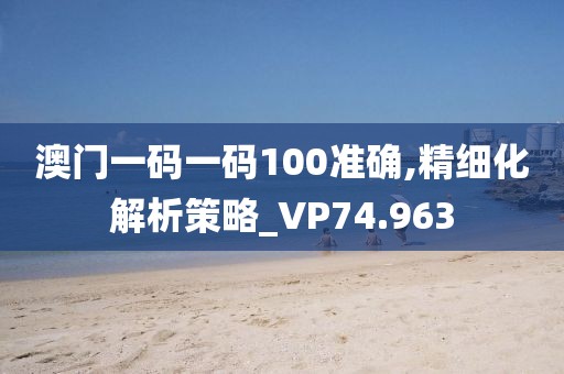 澳門一碼一碼100準(zhǔn)確,精細(xì)化解析策略_VP74.963