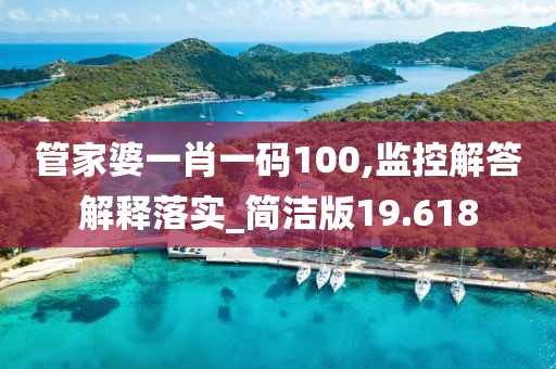 管家婆一肖一碼100,監(jiān)控解答解釋落實_簡潔版19.618