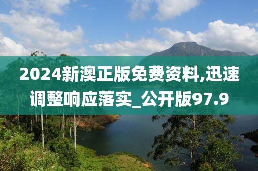 2024新澳正版免費(fèi)資料,迅速調(diào)整響應(yīng)落實(shí)_公開(kāi)版97.9