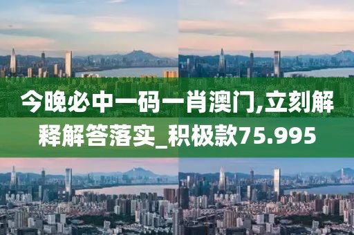 今晚必中一碼一肖澳門,立刻解釋解答落實(shí)_積極款75.995