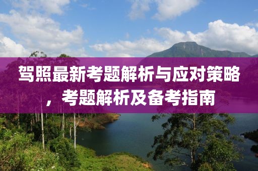 駕照最新考題解析與應(yīng)對(duì)策略，考題解析及備考指南