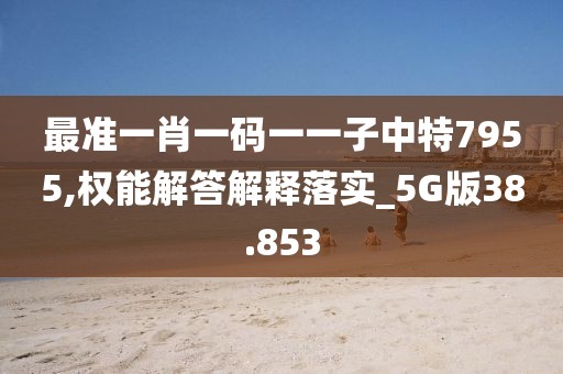 最準一肖一碼一一子中特7955,權能解答解釋落實_5G版38.853