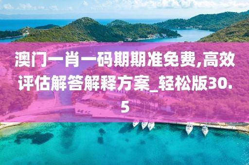 澳門一肖一碼期期準(zhǔn)免費(fèi),高效評(píng)估解答解釋方案_輕松版30.5