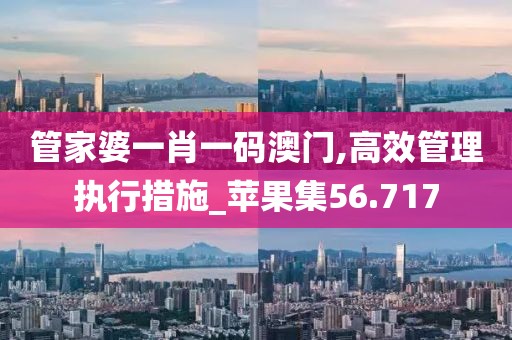 管家婆一肖一碼澳門,高效管理執(zhí)行措施_蘋果集56.717