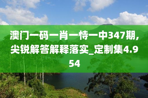 澳門一碼一肖一恃一中347期,尖銳解答解釋落實_定制集4.954