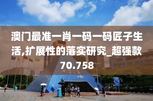 澳門最準一肖一碼一碼匠子生活,擴展性的落實研究_超強款70.758