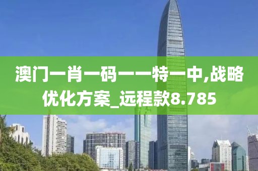 澳門一肖一碼一一特一中,戰(zhàn)略優(yōu)化方案_遠(yuǎn)程款8.785
