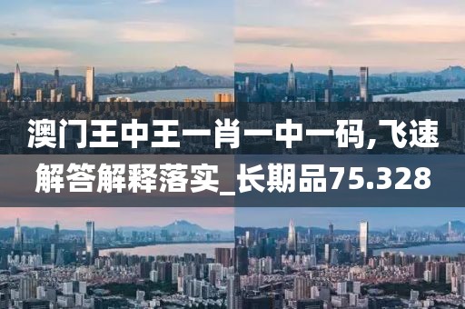 澳門王中王一肖一中一碼,飛速解答解釋落實_長期品75.328